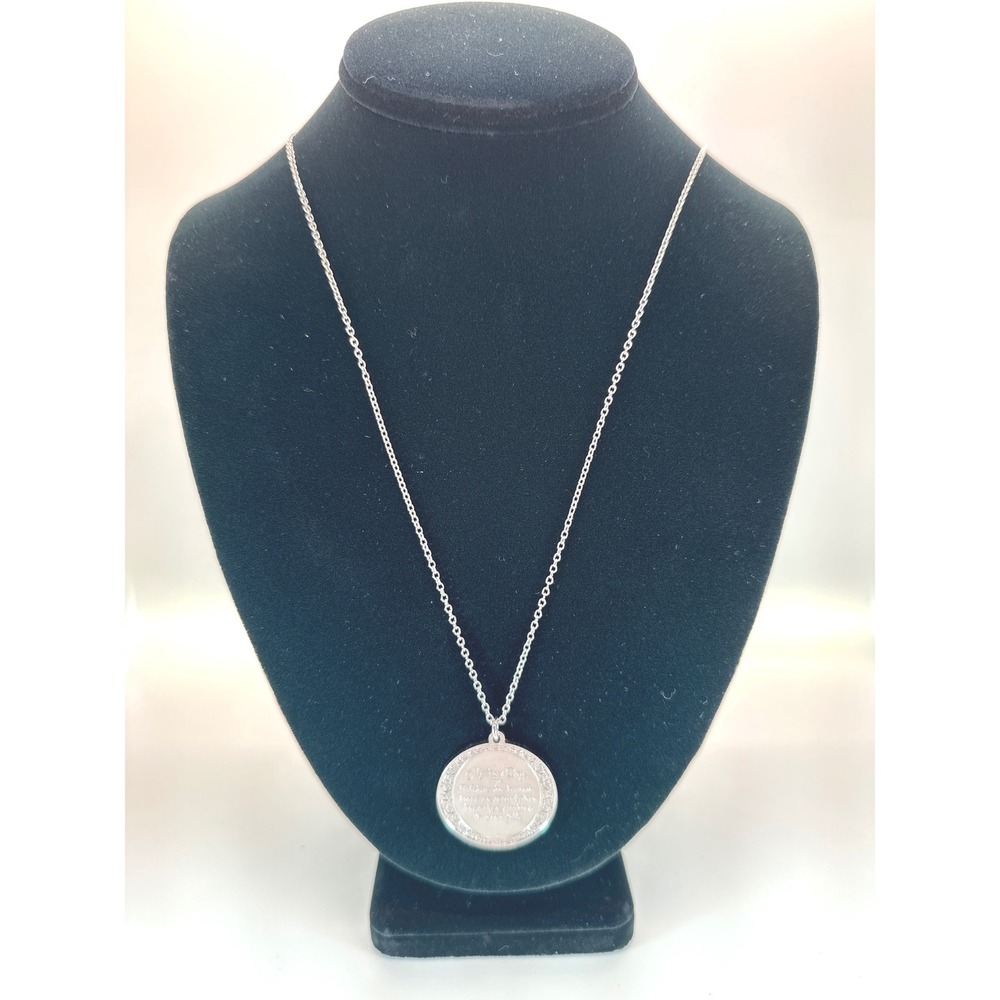 Vtg Mother's Day 1974 Necklace Women 24in Silver‎ Sterling Commemorative Medal